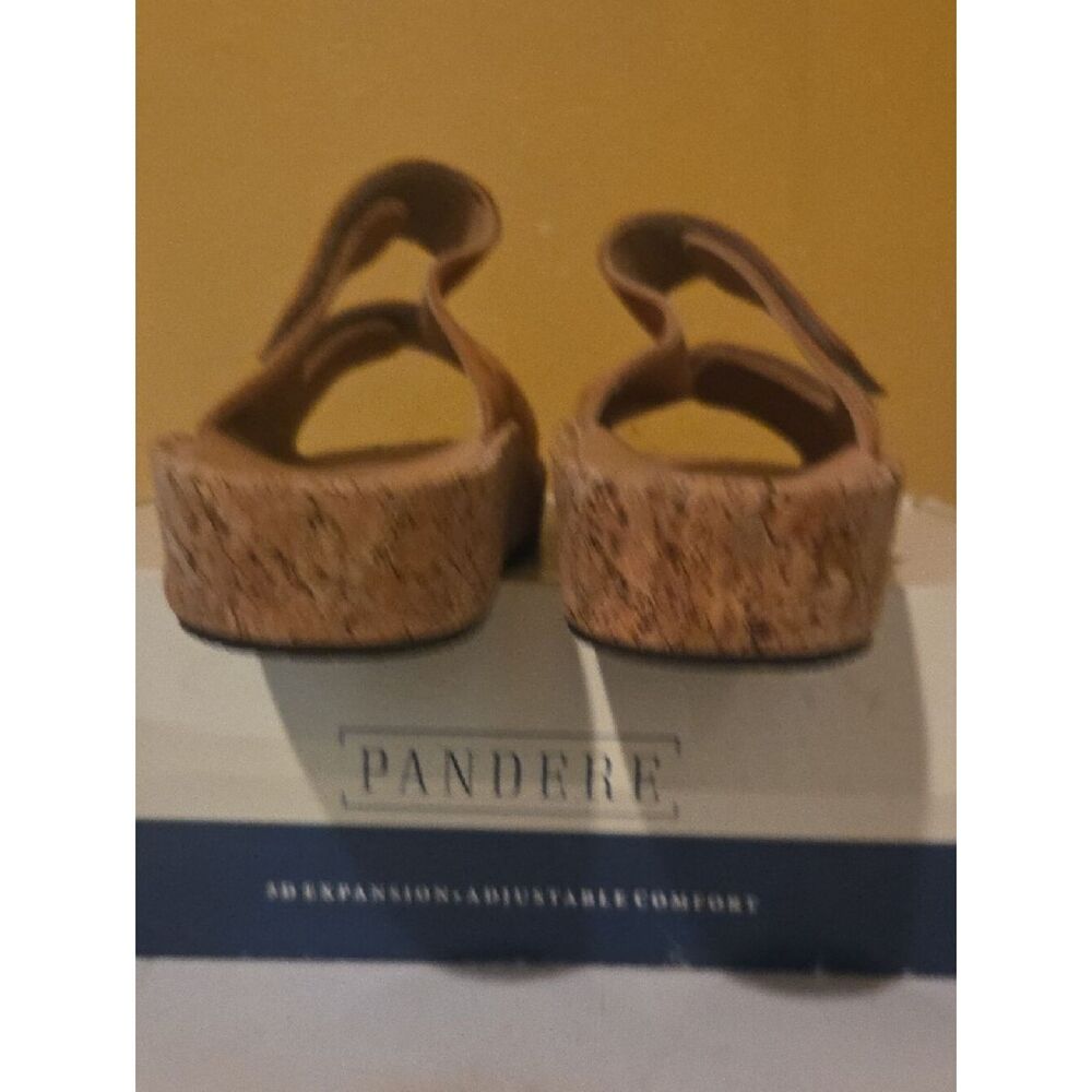 Tan Suede Conga Cork Slide Sandals - Picture 8 of 12